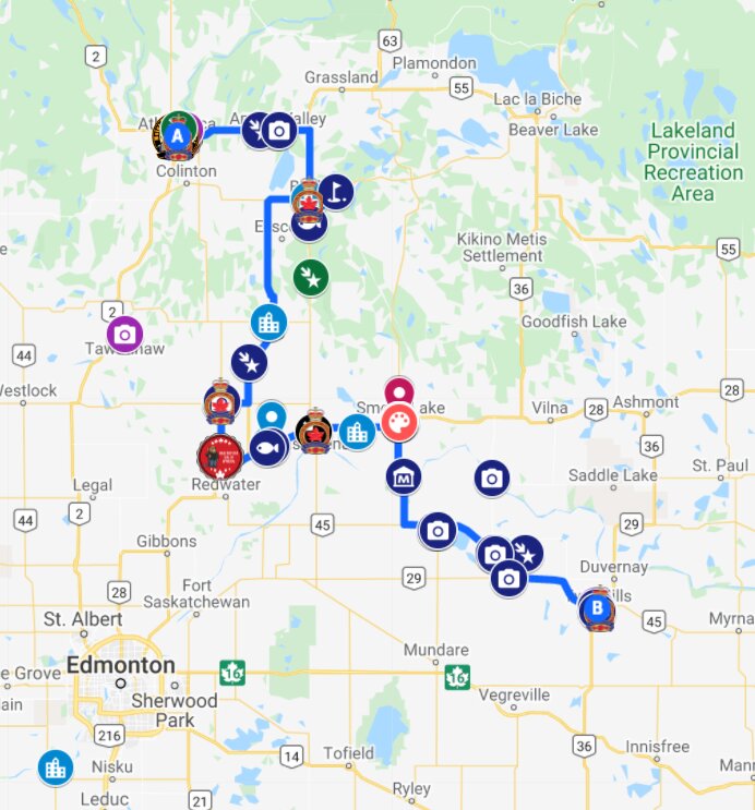 Rumble Alberta NE Ride/Drive Maps